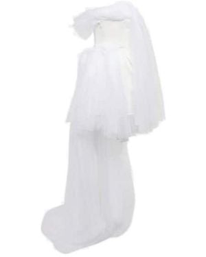 Maticevski Evermore Strapless Tulle Minidress - White