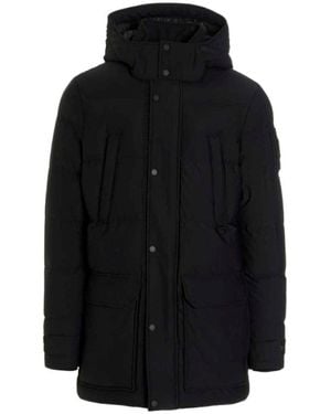 Moose Knuckles Hooded Puffer Jacket - Black