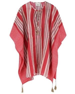 Isabel Marant Loreliz Striped Tassel Beach Kaftan - Red