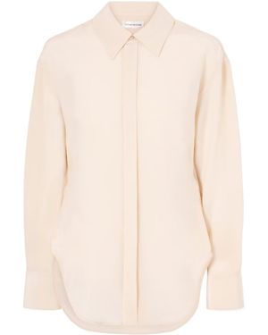 Victoria Beckham Silk-Crepe Shirt - Natural