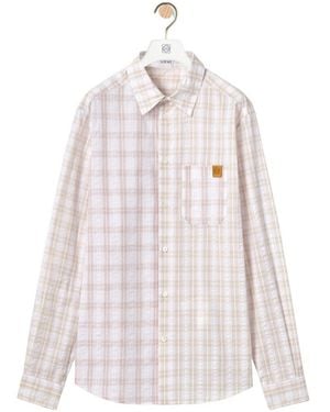 Loewe Patchwork Check Shirt - White