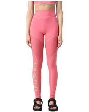 Fendi Logo Leggings - Pink