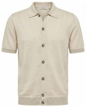 Peserico Short-Sleeved Knitted Shirt - Natural