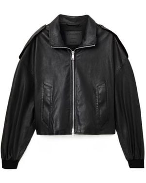 AllSaints Lowden Leather Jacket - Black