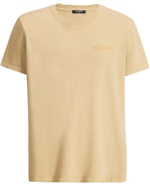 Balmain Embroidered Vintage T-Shirt - Natural