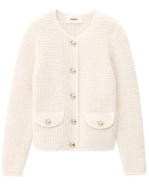 Ba&sh Button-Front Cardigan - Natural