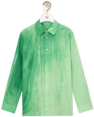 Loewe Button-Down Cotton Shirt - Green