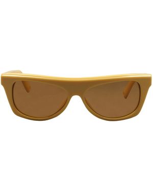 Jacquemus Wraparound Plastic Sunglasses - Yellow