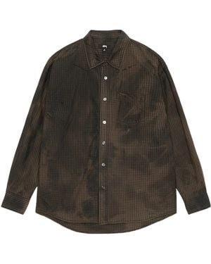 Stussy Long Sleeve Shirt - Grey