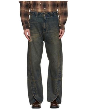 ANDERSSON BELL Twisted Zipper Pocket Jeans - Gray