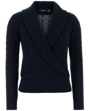 Ralph Lauren Lauren Cable Wrap Cardigan - Blue