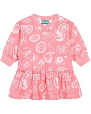 KENZO Logo-Print Dress - Pink