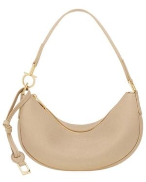Ferragamo Ferragamo Small Hobo Bag - Natural