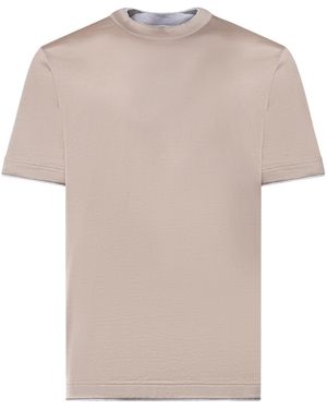 Eleventy Crewneck Trim T-Shirt - White