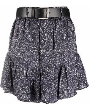 MICHAEL Michael Kors Belted-Waist Skirt - Grey