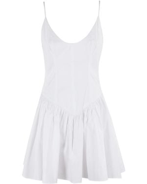 STAUD Dene Mini Dress - White