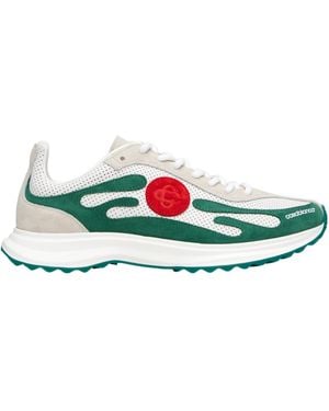 CASABLANCA Stade Flame-Detail Trainers - Green