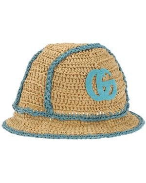 Gucci Fashionable Straw Bucket Hat - Green