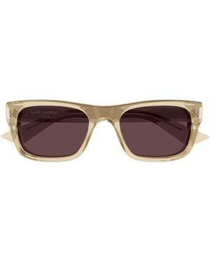 Saint Laurent Eyewear Rectangle Frame Sunglasses - Multicolour