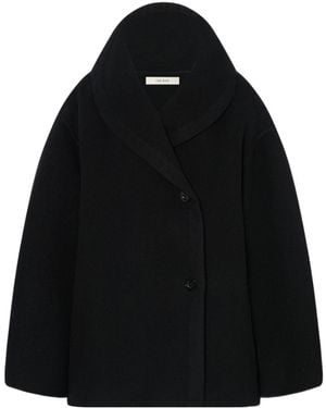 The Row Temur Wrap Coat - Black