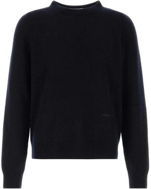 Fendi Logo Embroidered Knitted Sweater - Blue
