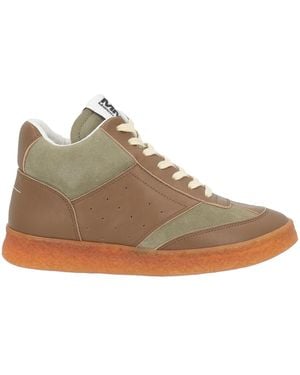 MM6 by Maison Margiela Color-Blocked High-Top Trainers - Natural