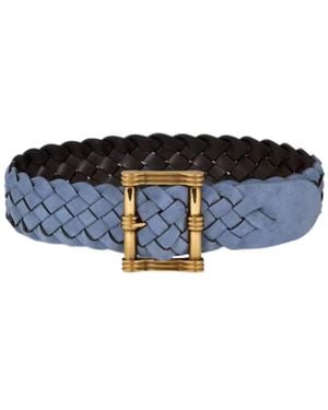 Etro Reversible Woven Belt - Blue