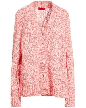 MAX&Co. Marled Chunky Knit Cardigan - Pink