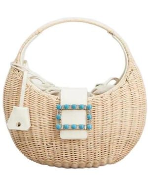 Roger Vivier Belle Vivier Hobo Bag - White