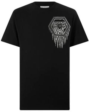 Philipp Plein Neon Space Crystal-Embellished T-Shirt - Black