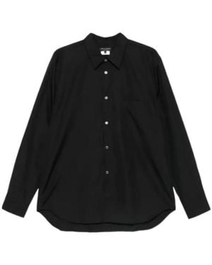 Comme des Garçons Long-Sleeved Collared Shirt - Black
