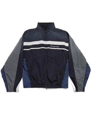 Balenciaga 50/50 Faded Technical Tracksuit Jacket - Blue