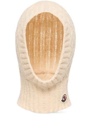 Moncler Bouclé Wool Blend Balaclava - Natural