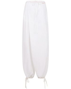 Marni Draping Wide-Leg Trousers - White