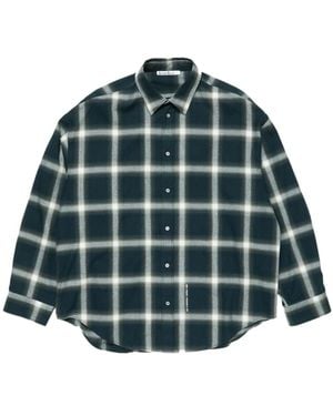 Acne Studios Relaxed Fit Long-Sleeve Shirt With Classic Collar - Green