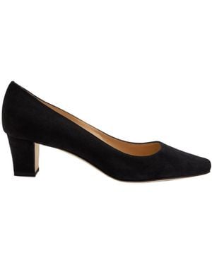 Manolo Blahnik Okkatopla 50 Suede Pumps - Black