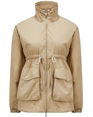 Moncler Iadi Logo Patch Drawstring Jacket - Natural