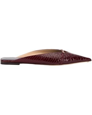 Tom Ford Embossed Pointed Mules - Brown