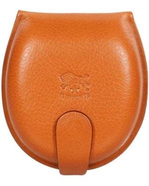 Il Bisonte Leather Coin Wallet - Orange