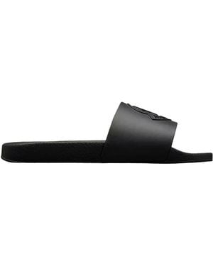 Moncler Basile Logo-Detailed Slides - Black