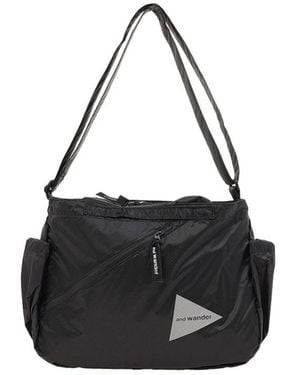 and wander Logo Detail Shoulder Bag - Black