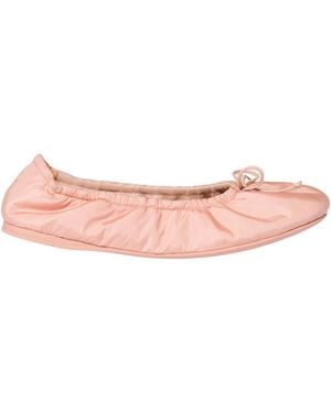 Miu Miu Foldable Technical Fabric Ballerinas - Pink