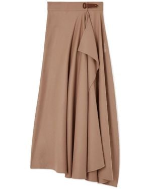 Loro Piana Draped Skirt - Brown