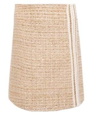 Giambattista Valli Sequined Tweed Miniskirt - Natural