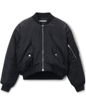 Alexander Wang Logo Embroidered Bomber Jacket - Blue