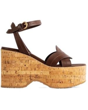 Gianvito Rossi Crossover Platform Sandals - Brown