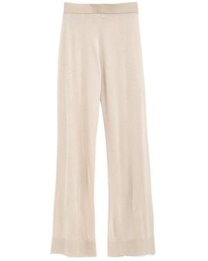 TOTEME Knitted Wide-Leg Pants - White