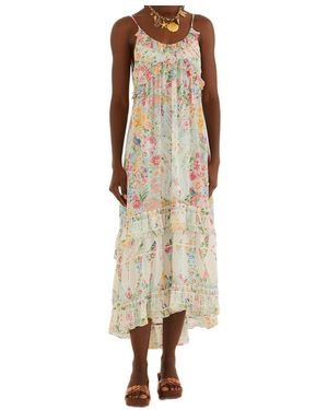FARM Rio Rendeira Floral-Print Ruffled Maxi Dress - Natural
