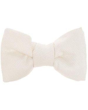 Tom Ford Textured Silk Bow Tie - White