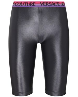 Versace Jeans Couture Logo-Waist Cycling Shorts - Gray